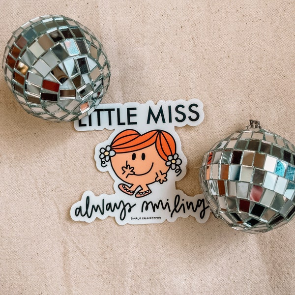 Little Miss Always Smiling Vinyl Sticker