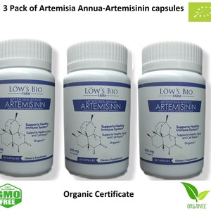 3 Boxes Artemisia annua Capsules 60 Artemisinin Capsules 300mg Organic Sweet Wormwood Capsules Organic Capsules FREE SHIPPING image 1