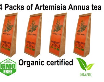 Artemisia Annua Tea.Sweet Annie.organic Sweet Wormwood .Organic Tea.Organic Artemisinin.4 PACK