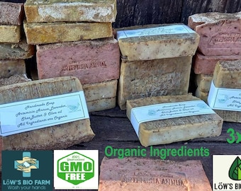 Handmade Organic Artemisia Annua Soap.Organic Shea Butter.Italian Extra Virgine Oliva Oil.Lavender. SPECIAL DEAL 3 UNITS