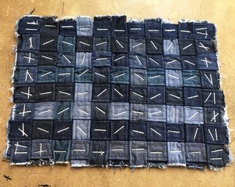 Woven Denim Place Mats- Set of 4