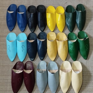 100% leather moroccan slippers