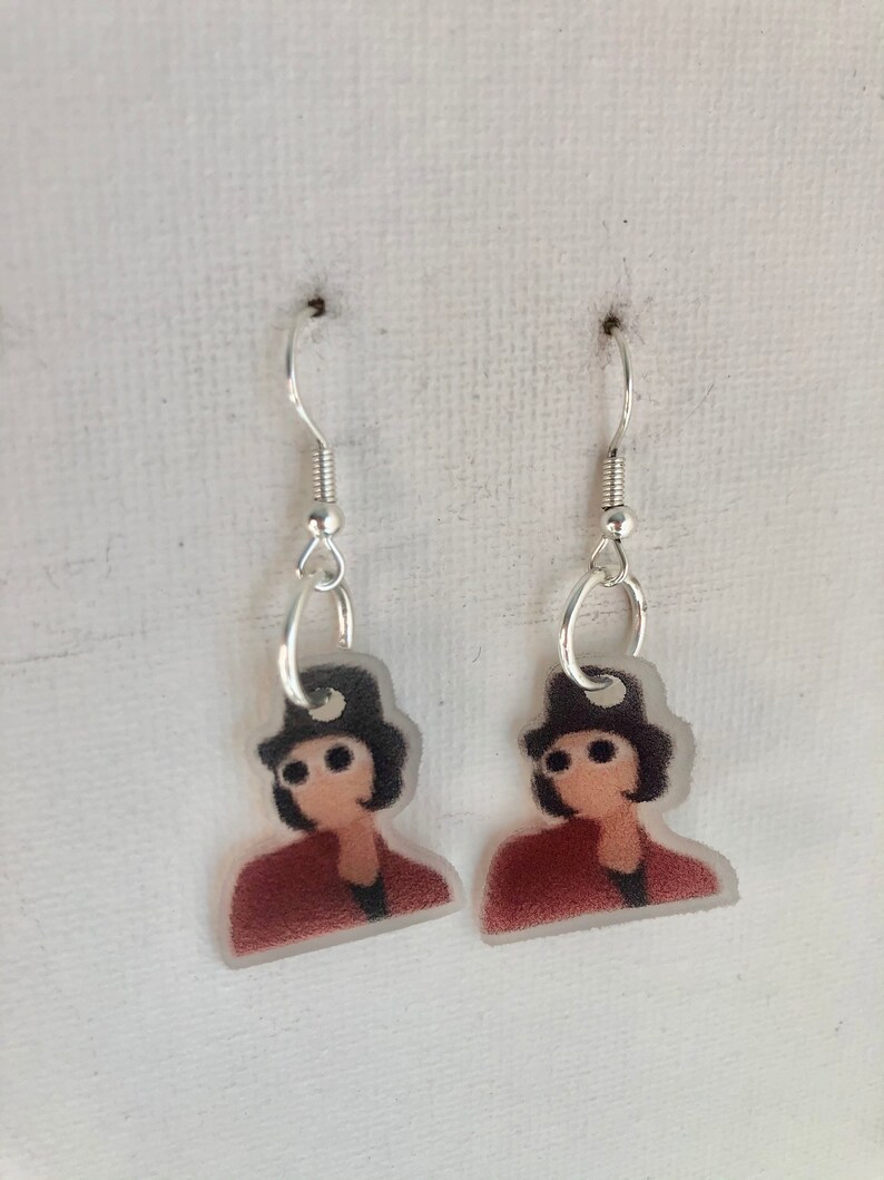 Willy wonka Tik Tok meme funny dangle earrings Johnny deep Charlie and the chocolate