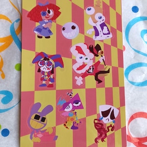 The Amazing Digital Circus 5x3 Sticker Sheet