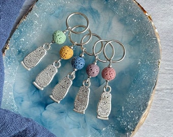Beaded stitch marker Sock knitting gift Matryoshka doll stitch markers Cute stitch markers Slip stitch markers Mini marker for knitting