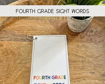 Fourth Grade Sight Word Flashcards Word List | 120 Sight Words | 12 Laminated Flashcards | High Frequency Words | Reading | Fry | Dolch