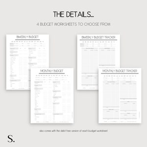 Personal Finance Bundle Monthly & Biweekly Budget Worksheets Budget Planner Budget Printables Debt Payoff Tracker Savings Tracker image 7