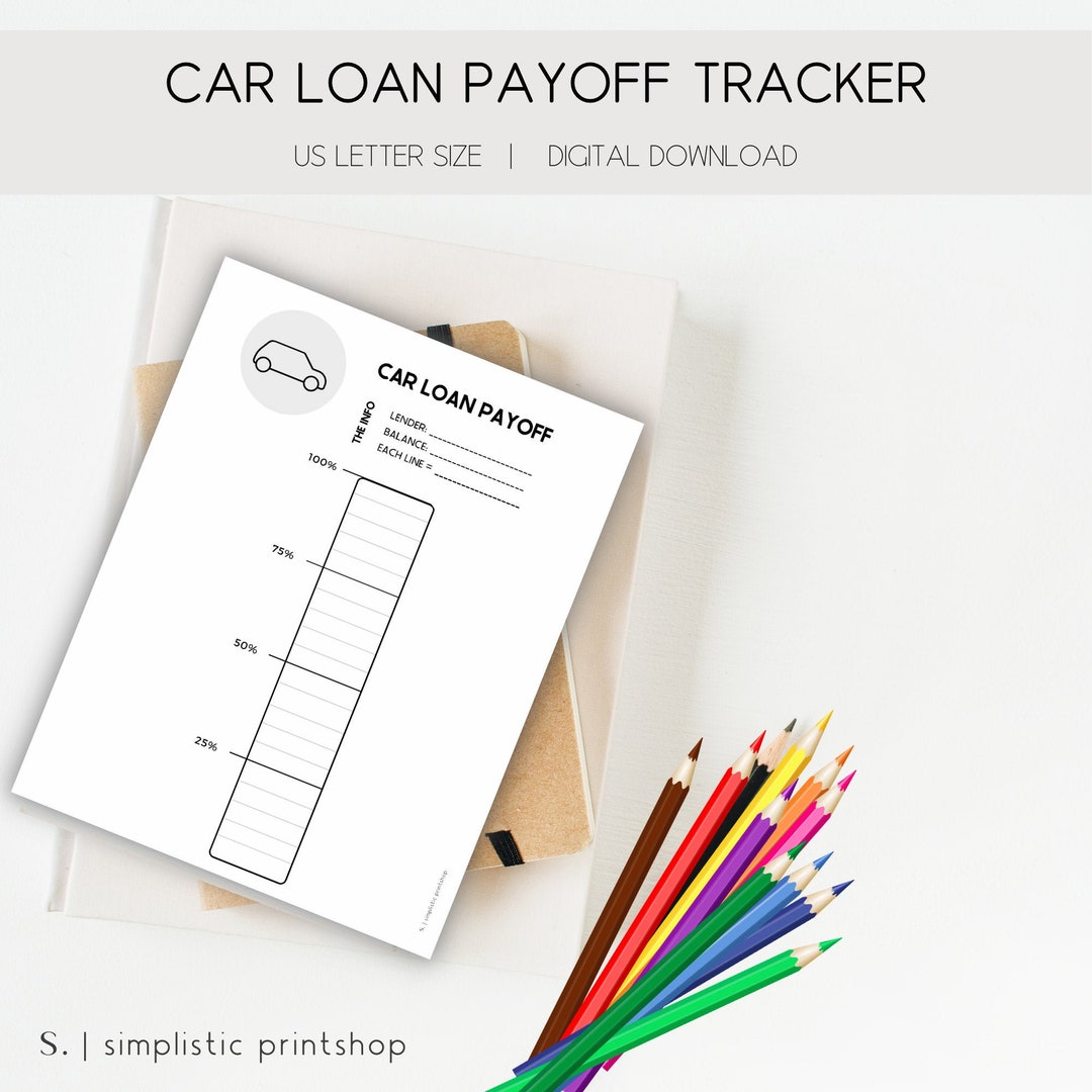 Car Loan Payoff Tracker Debt Payoff Tracker Debt Snowball Etsy