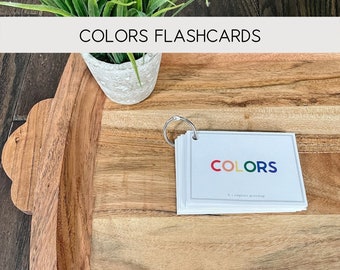 Colors Flashcards | 11 Colors | 11 Sight Words | Laminated Flashcards | High Frequency Words | Homeschool | Reading | Fry | Dolch | Pre-K
