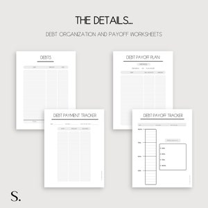 Personal Finance Bundle Monthly & Biweekly Budget Worksheets Budget Planner Budget Printables Debt Payoff Tracker Savings Tracker image 5