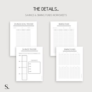 Personal Finance Bundle Monthly & Biweekly Budget Worksheets Budget Planner Budget Printables Debt Payoff Tracker Savings Tracker image 6