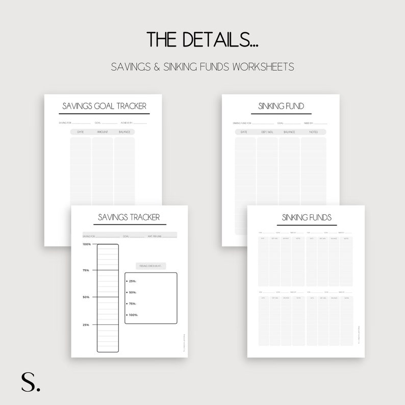 Personal Finance Bundle Monthly & Biweekly Budget Worksheets Budget Planner Budget Printables Debt Payoff Tracker Savings Tracker image 6