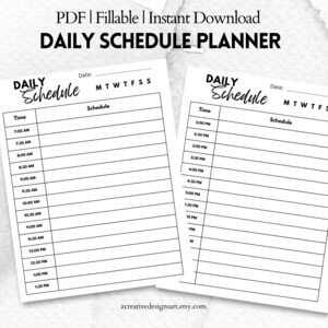 Minimalistic Daily Schedule Planner | Efficient Task Planner | Daily Task Management |Productivity Planner| Everyday Planner| Daily Schedule