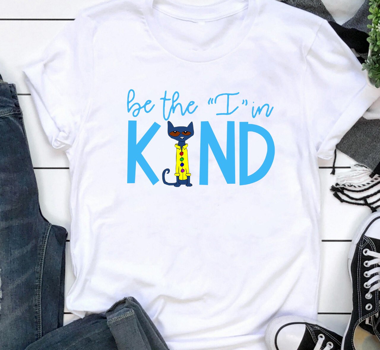 Be The I In Kind Pete The Cat Tshirt Kindergarten Teacher Etsy