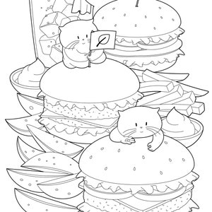 Printable Vegan Christmas Cat Coloring Page Instant Download Etsy