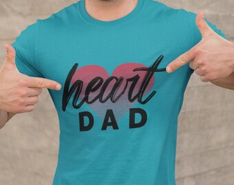 Camiseta unisex Heart Dad, defecto cardíaco congénito, CHD
