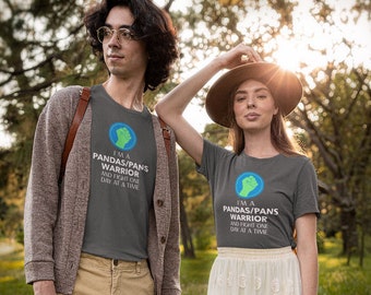 Soy una pandas/pans warrior y camiseta unisex fight one day at a time