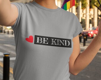 Be Kind Heart Camiseta de manga corta para mujer