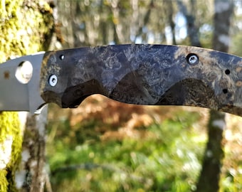 Casquillos de cuchillo de arce estabilizado a medida • Spyderco, Benchmade