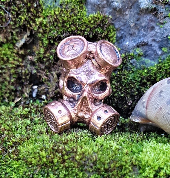 Skulls & Military PARACORD Mini BEADS Made in Solid Brass Knife