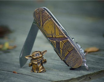 MANDALORIAN VICTORINOX Handles - Scales, Custom made to Order for 91mm and 84mm SAK Modding