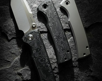 Fatcarbon Black Dunes Knife Scale • Chaves Ultramar Gen 4 Frame Lock