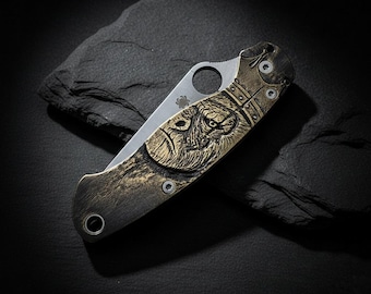Casquillos de latón King Gorilla hechos a mano para Spyderco PM2 Para 3 Manix 2