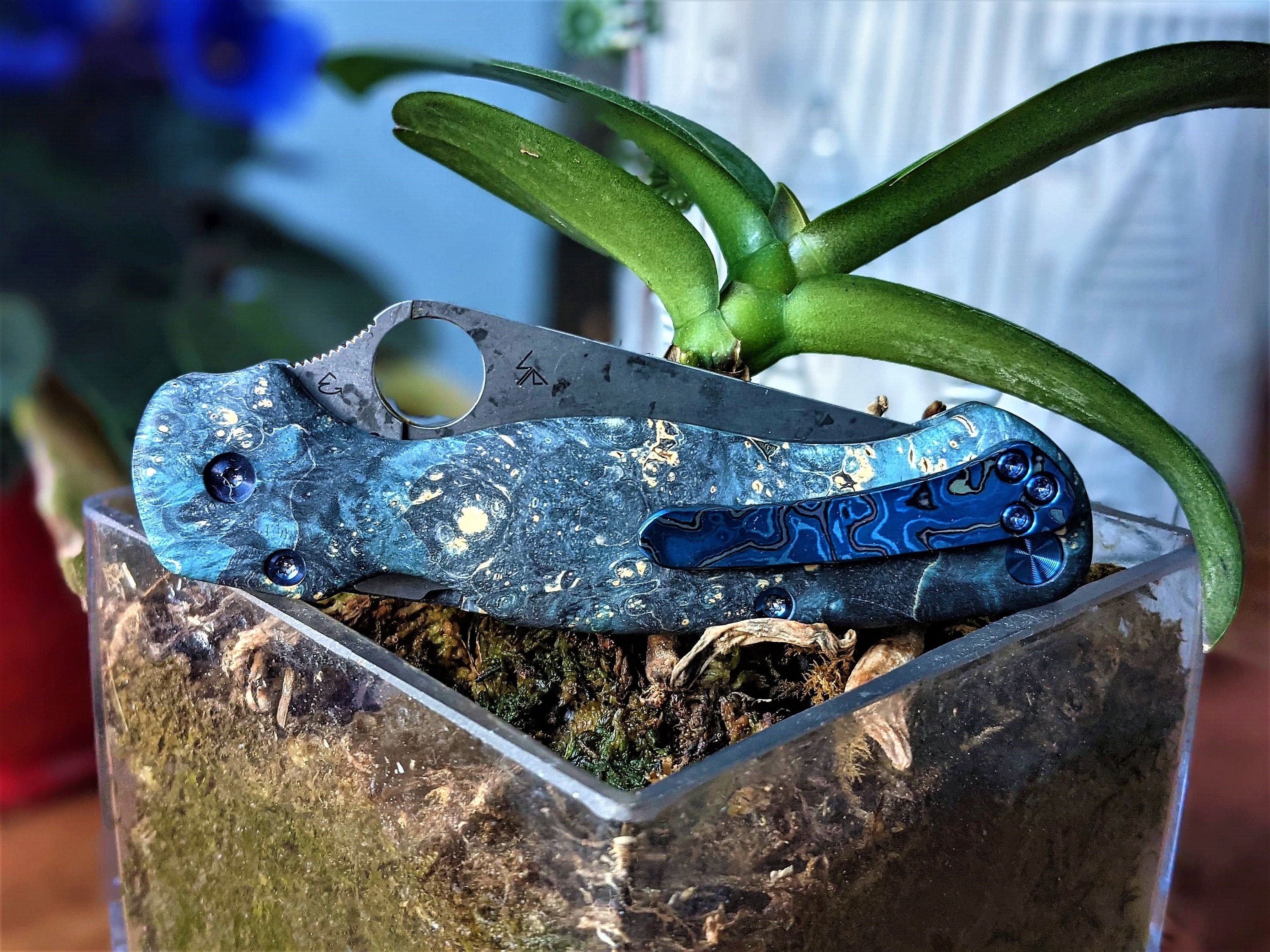 SPYDERCO SCALES • BENCHMADE • MicroEngineered • Stabilized Maple Tru