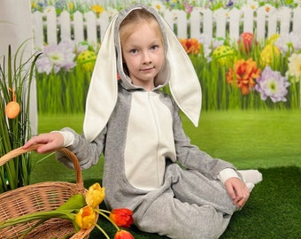 Bunny kostuum, Kids outfit, Baby konijntje, Jumpsuit, Kids cosplay, Carnaval, Verjaardagsfeestje, Cadeau idee, Konijn Dierenkostuum, Paasoutfit