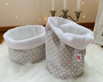 Fabric Basket, 2/3Part Utensilo Set, Organizer, Storage Basket, Fabric Basket, Boho Style, Changing Table, Baby Room, Diaper Basket, Storage