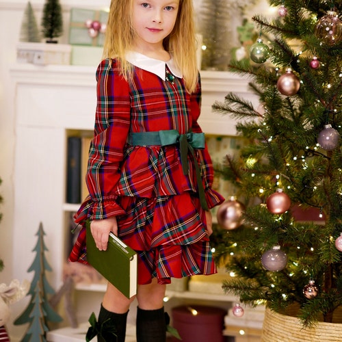 tartan christmas dress Deep V-Neck Long Gold Ombre Formal Dress With Sequins– PromGirl main image 1