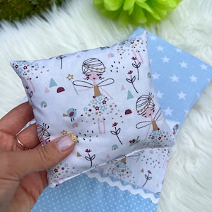 Doll Bedding with Fairy, Doll Blanket Pillow, 3-piece Set, For Doll Bed Pram Carrier-Bag, Handmade, For Doll up to 53 cm