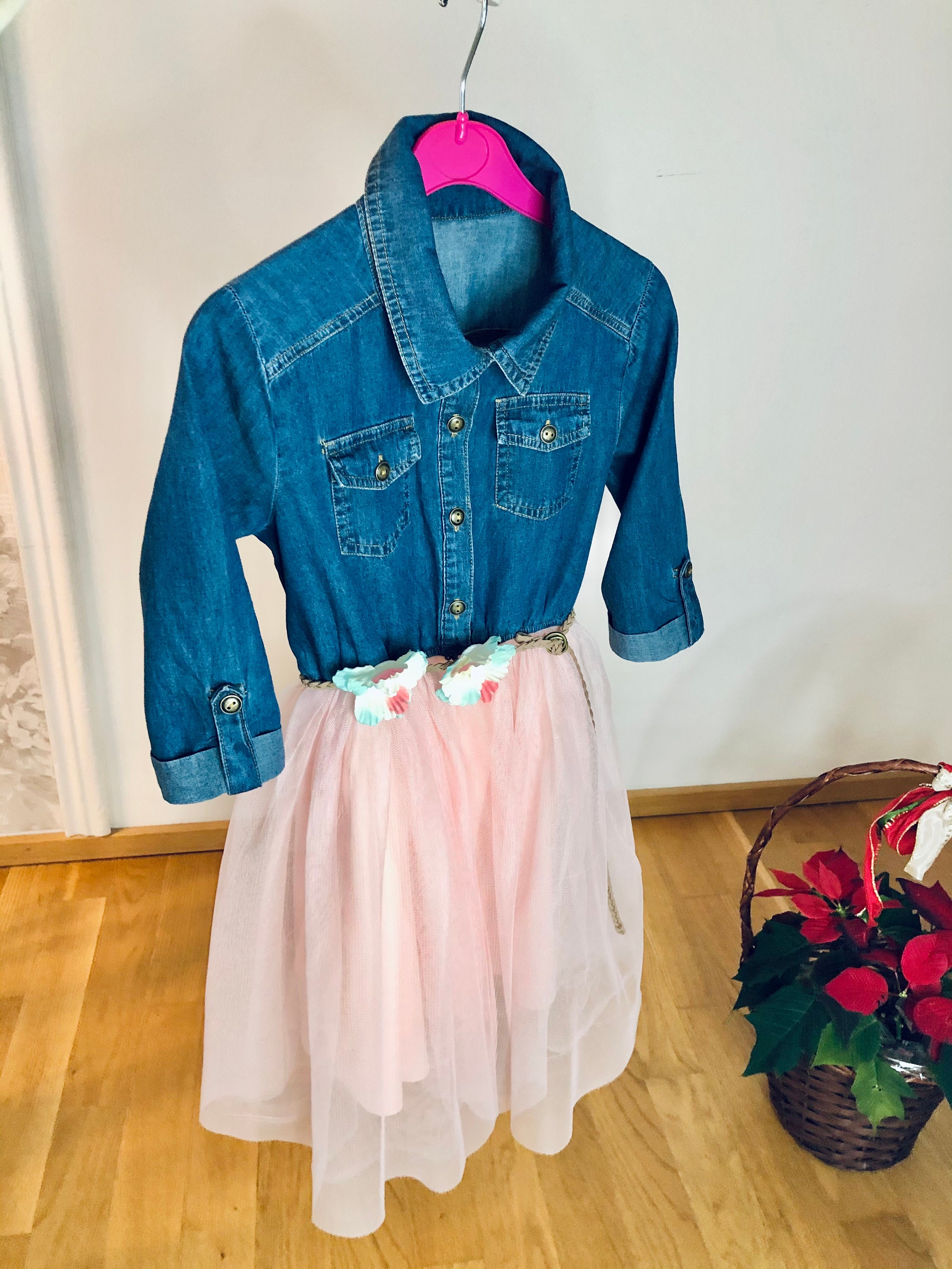 Girls Jean Dress Western Girl Denim Dress Blue Jean Baby Etsy