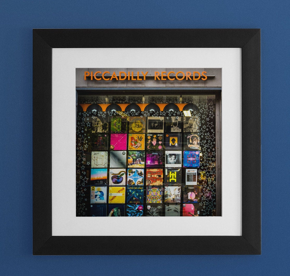 Piccadilly Records Manchester Print Etsy