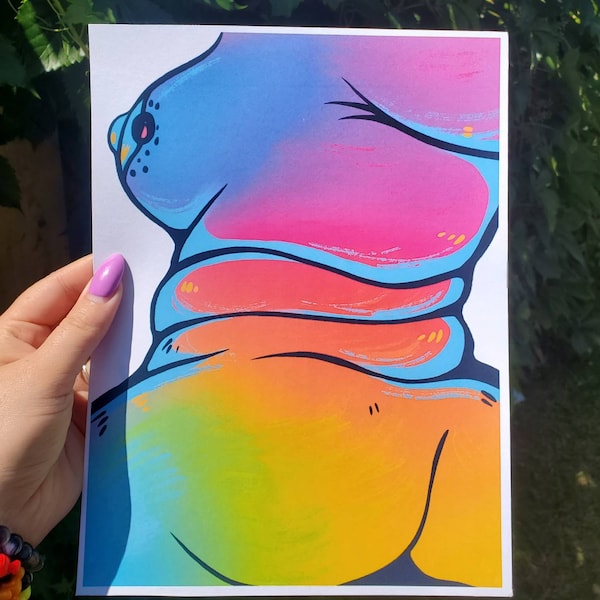 Rainbow Body Positivity - 8.5 x 11