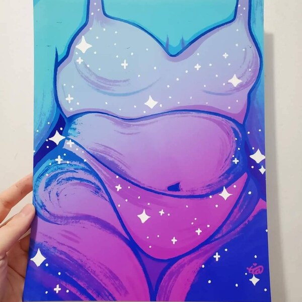 Galactic Babe - 8x11.5 Print on Glossy Paper