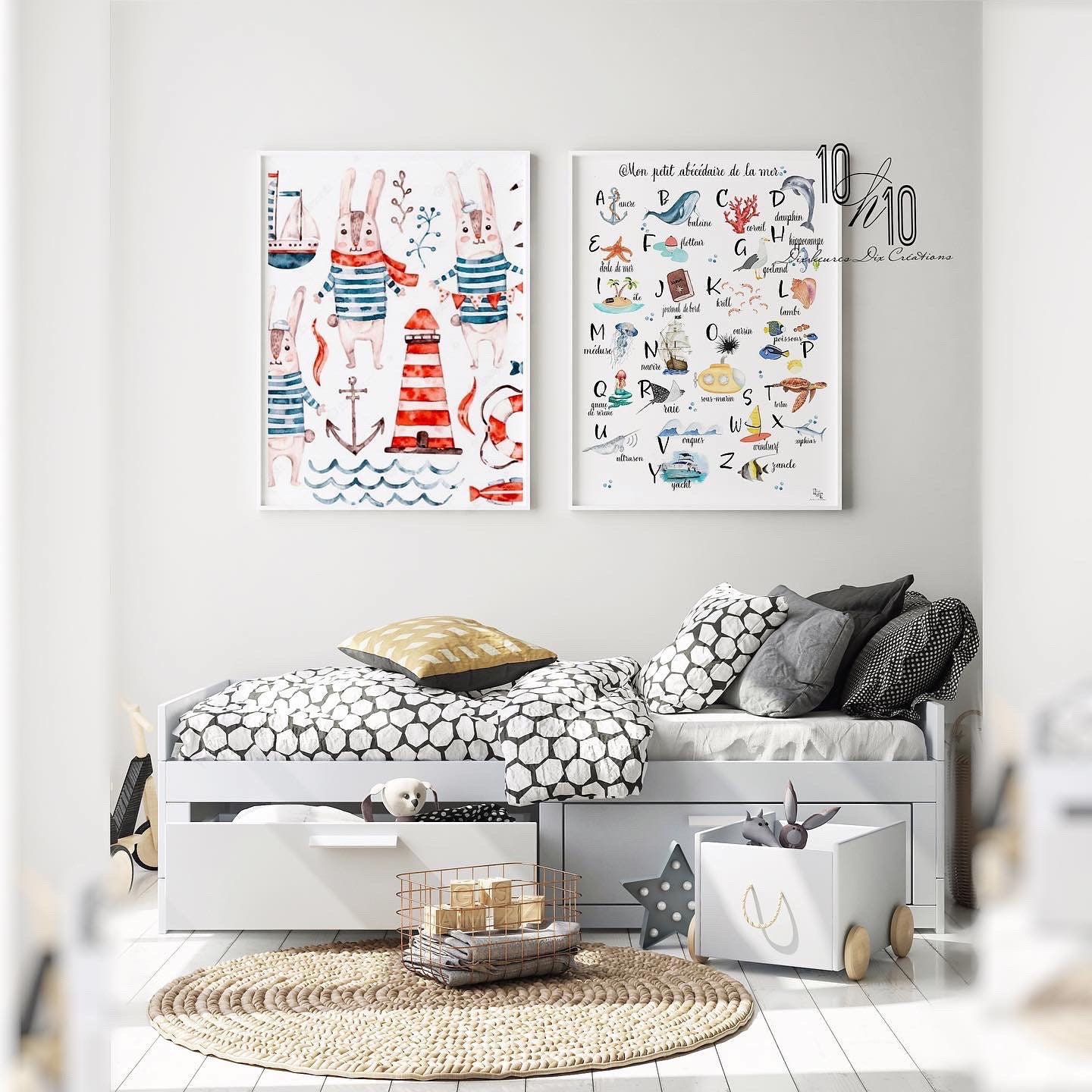 Affiche Mon Petit Abécédaire de La Mer A3 ou A4