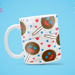 Paleta Payaso Standard 12oz Mug Cup | Corazones Standard 12oz Mug Cup,  Latino Valentines Day Wrap