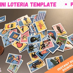 Mini Lotería Template - Make your own mini loteria sets for party favors, gifts and more!