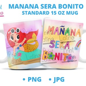 Karol G Mermaid Mañan Será Bonito Diseño de Taza / Taza Estándar 15oz / Sublimación Pop Latino