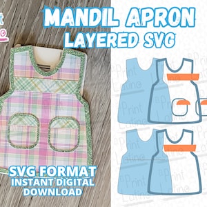 Mandil, Gift Card Holder, Latino Paper Crafts, Mexican Mothers Day, Dia de las Madres,  Latino Mothers Day, Mandil SVG topper, Apron SVG