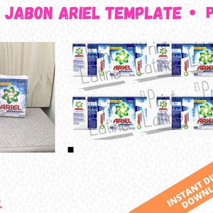 Jabon Ariel Print & Cut Template, Mexican Soap Template, PNG