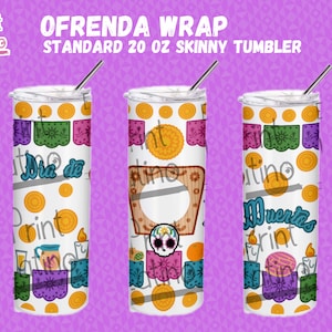Ofrenda Dia de los Muertos | Day of the Dead | Straight and Tapered Versions, 1 Frame, Sublimation, Mexican Holiday