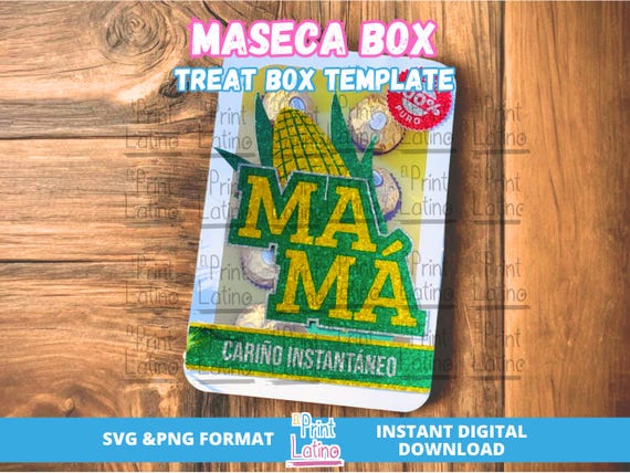Maseca Paper Box, 2 versions, Latino Paper Crafts, Mexican Mothers Day, Dia de las Madres,  Latino Mothers Day, Paper Crafts