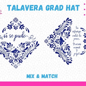 Talavera Graduation Hat - Graduation Cap Topper, Latino Inspired Grad ...