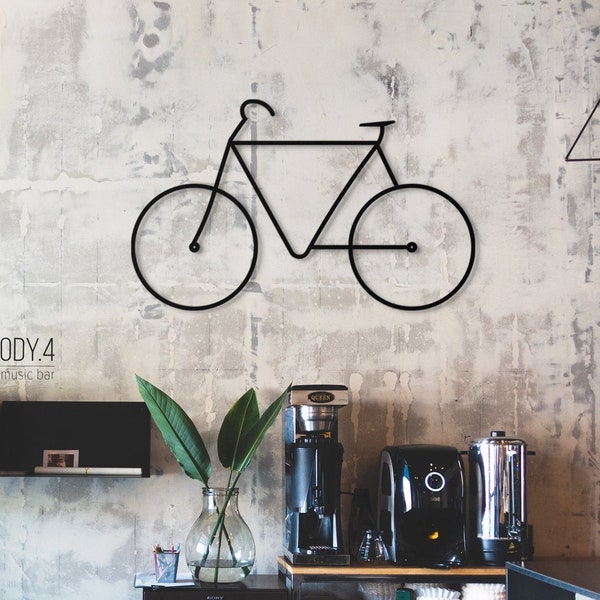 Bicycle Metal Wall Art,  Bicycle Metal Wall Decor For Cyclist, Metal Wall Hanging For Home, Office Decor, Outdoor Wall Art, Gift For Cyclist