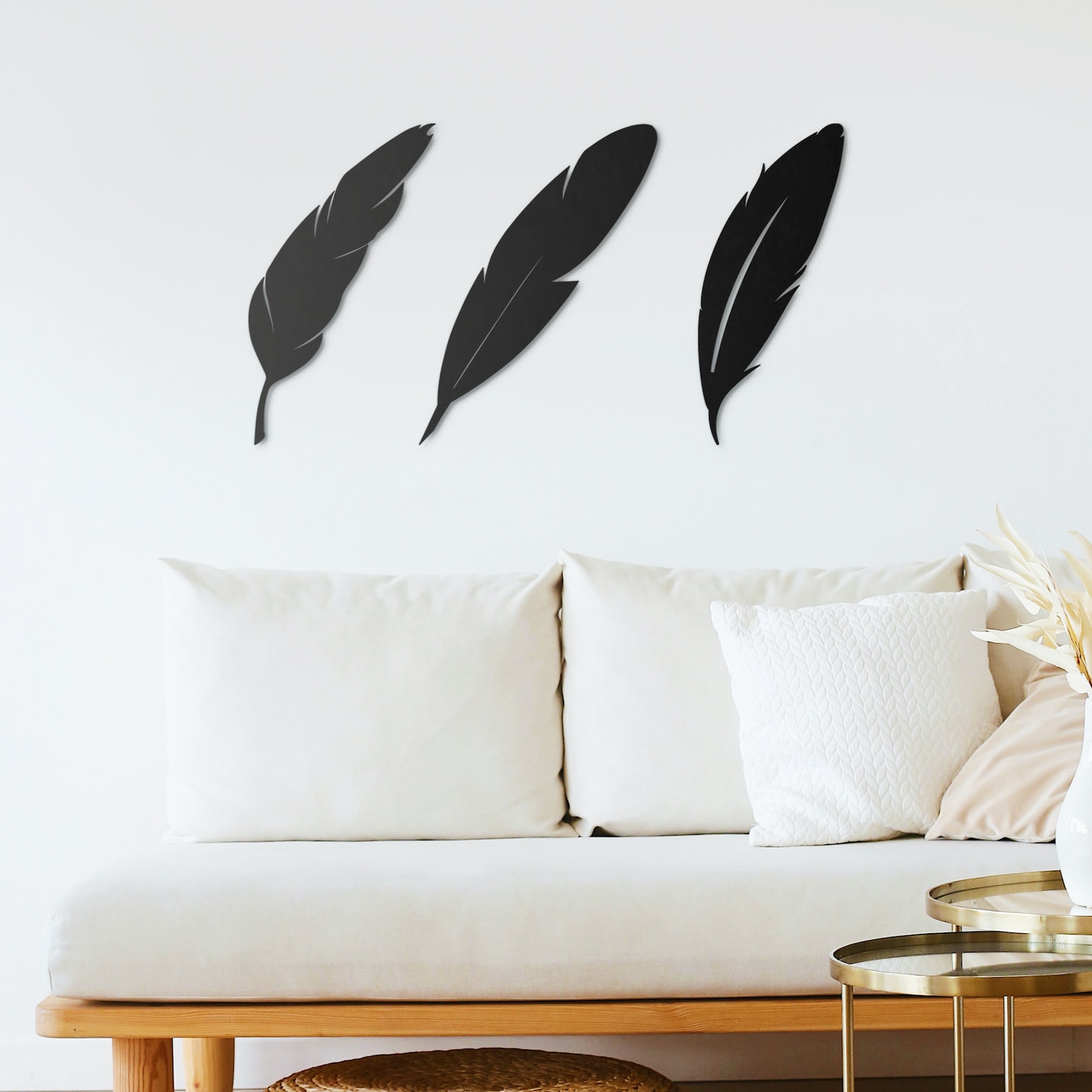 Metal Feather Wall Art Metal Wall Decor Lake House Decor Etsy