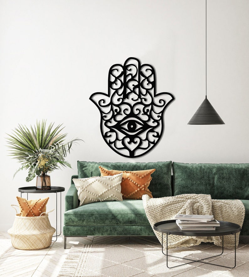 Hamsa Hand Metal Wall Decor Wall Art Decoration Wall Etsy