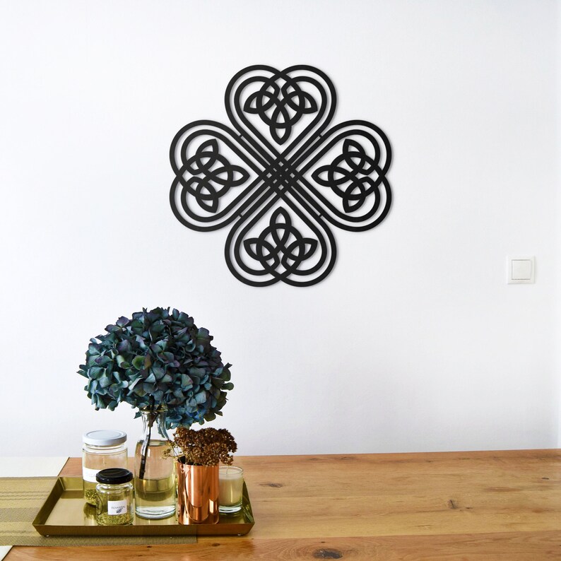 Gold Celtic Knot Metal Wall Art Irish Wall Decor Zen Metal Etsy