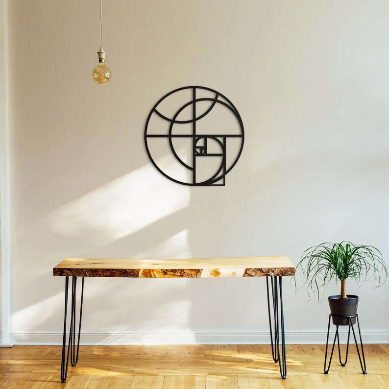 Golden Ratio Metal Wall Art Fibonacci Spiral Wall Art Home Etsy